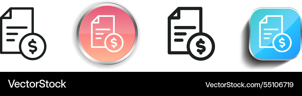 Investment icon thin linear regular and button vector image