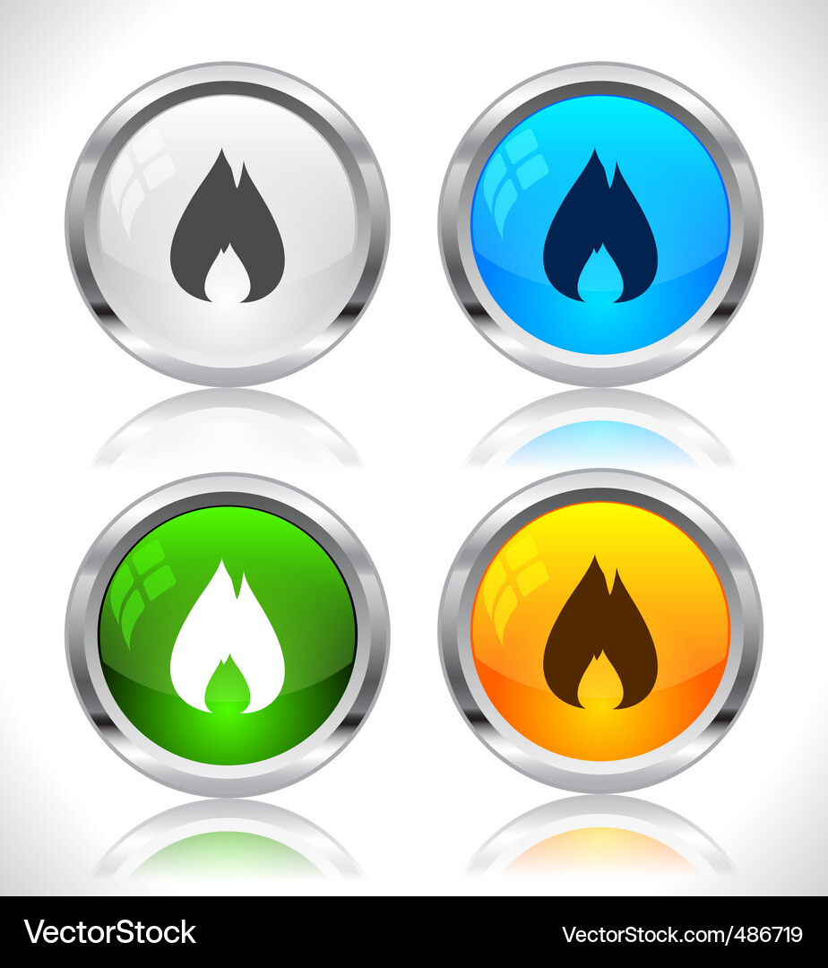 Metall Web Buttons - Glossy & Realistic Vektorbild