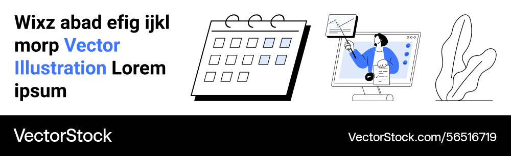 Professional workflow with calendar data Professional workflow with calendar data vector image