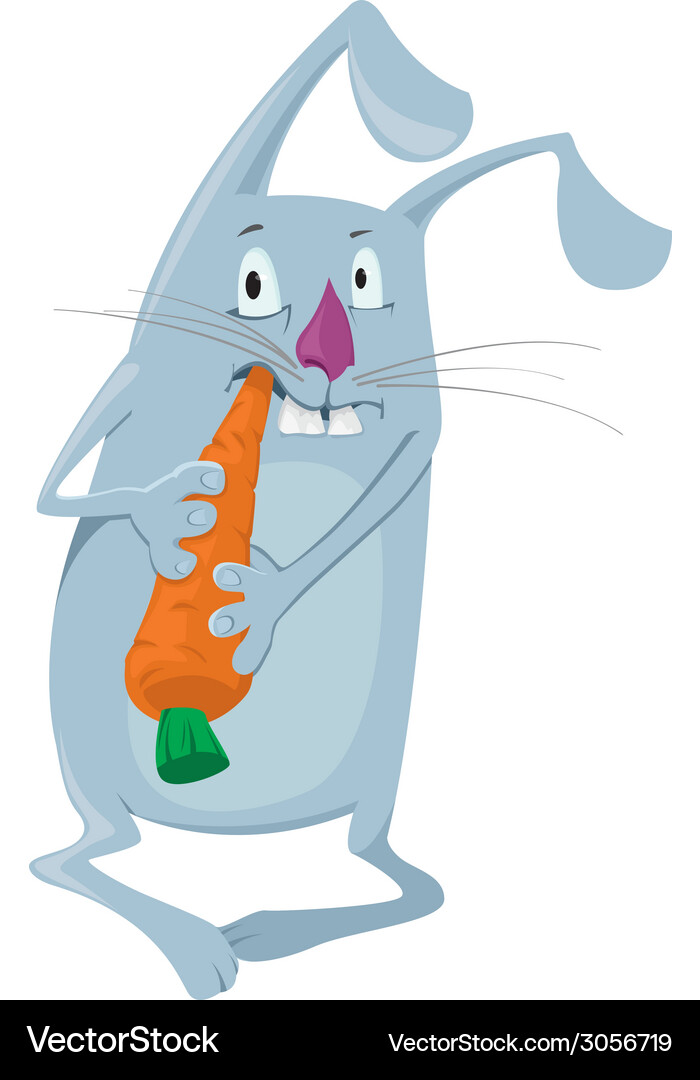 Rabbit with carrot Vector Image