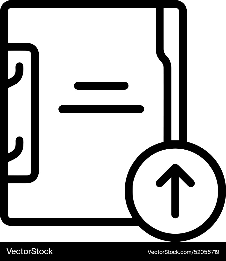 Upload outline icon symbol image Vector Image