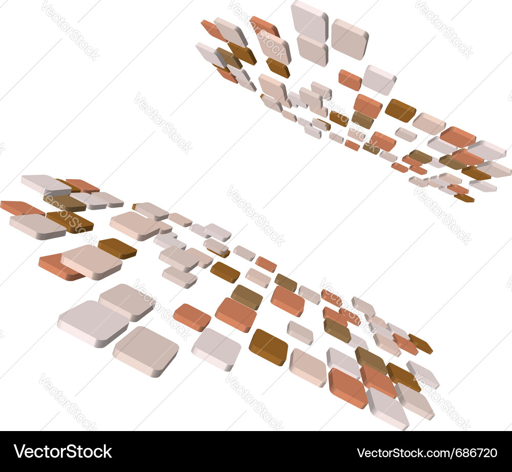 Abstract 3d checked Vector Image