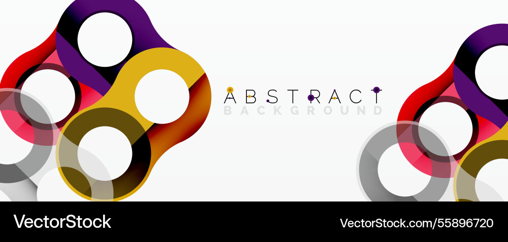 Abstract composition with intertwined circular Abstract composition with intertwined circular Vector Image