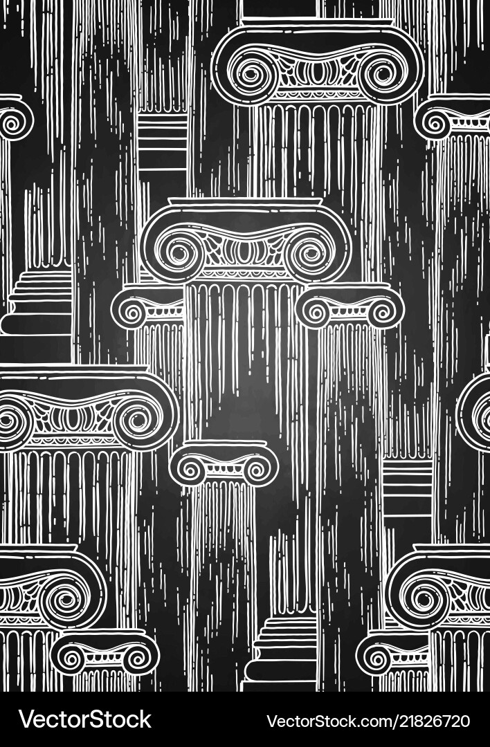 Ancient Ionic Column Pattern vector image