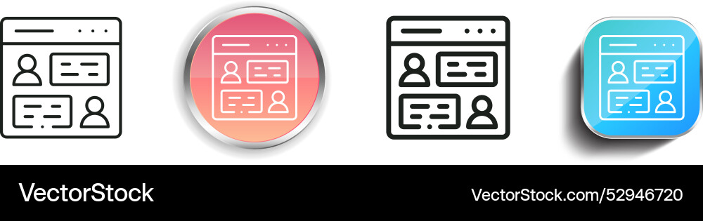 Comment icon thin linear regular and button style Comment icon thin linear regular and button style vector image