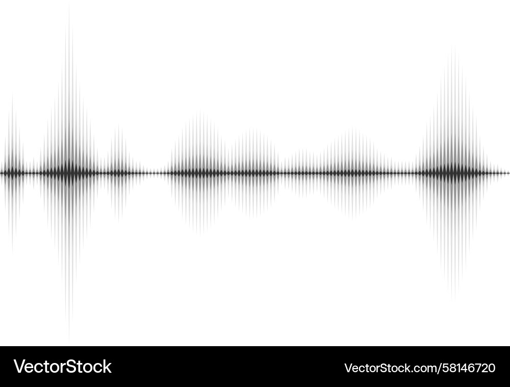 Dynamic Audio Waveform Vector Image