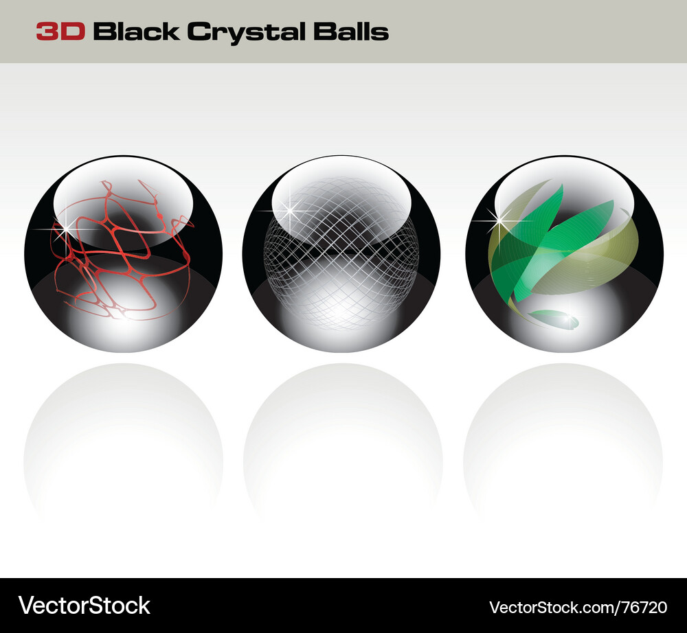 Glossy Spheres Reflection Vector Image