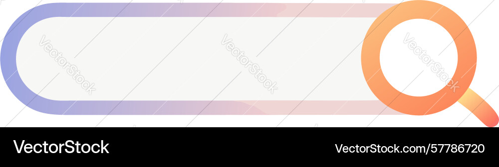 Minimal search input sleek bar with circular icon vector image