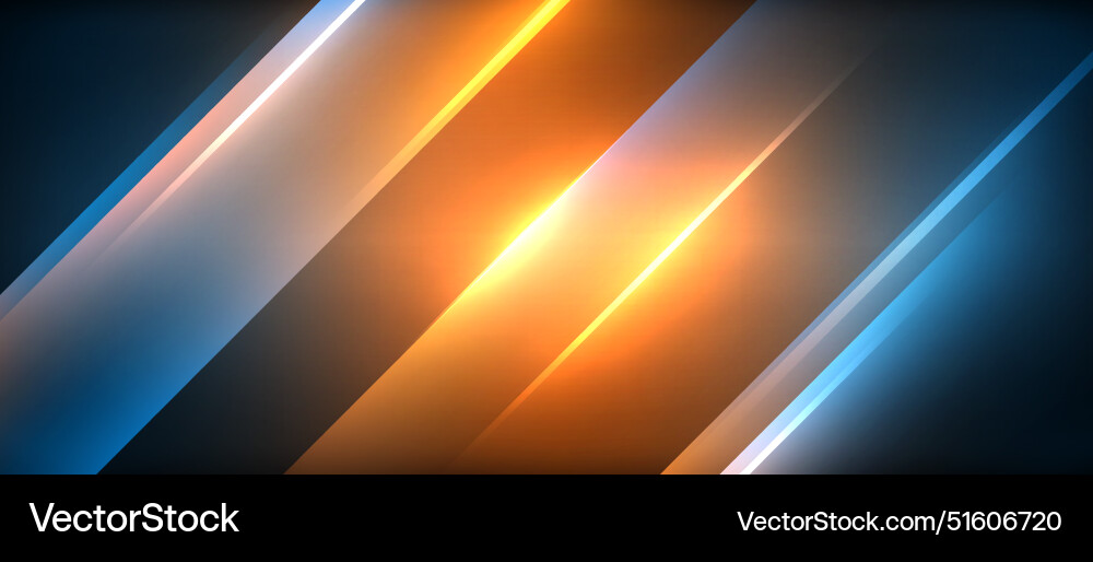 Neon dynamic diagonal light rays background Vector Image