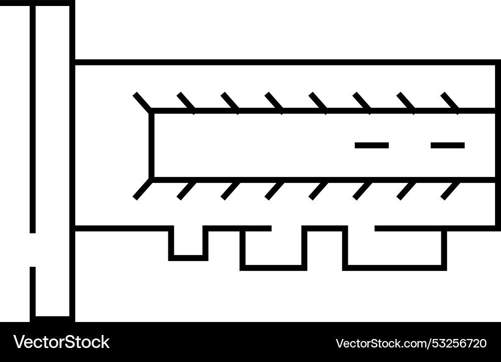 Ssd computer disk line icon Ssd computer disk line icon vector image