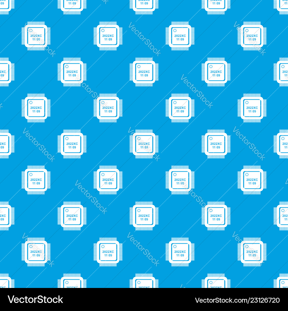 System microchip pattern seamless blue vector image