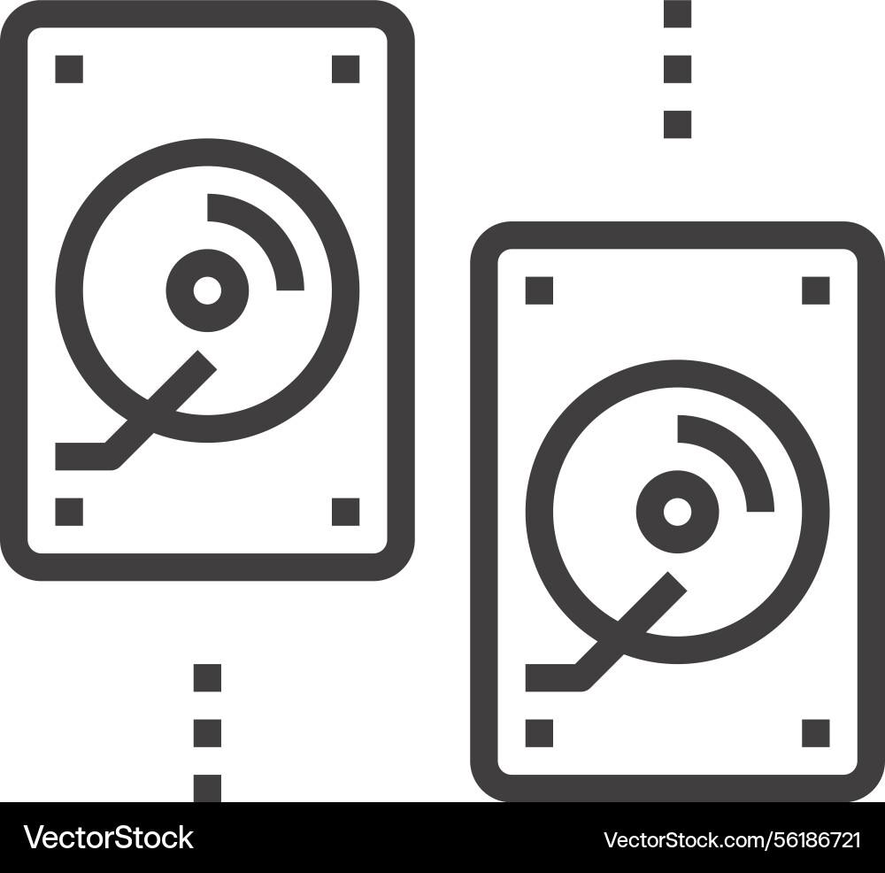 Backup and recovery flat line web icon Backup and recovery flat line web icon vector image