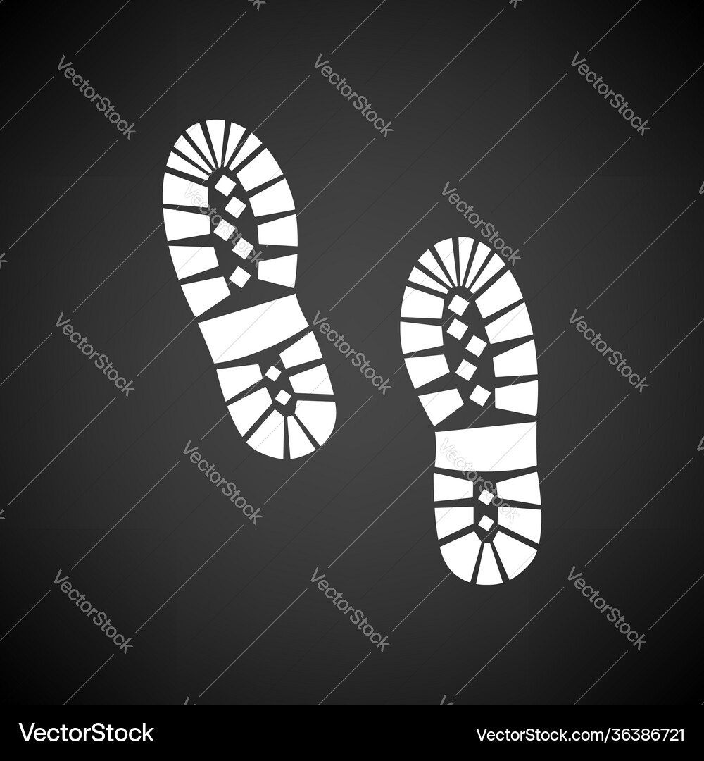 Boot print icon vector image