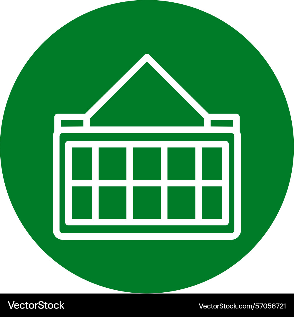 Container line circle style icon design Vector Image