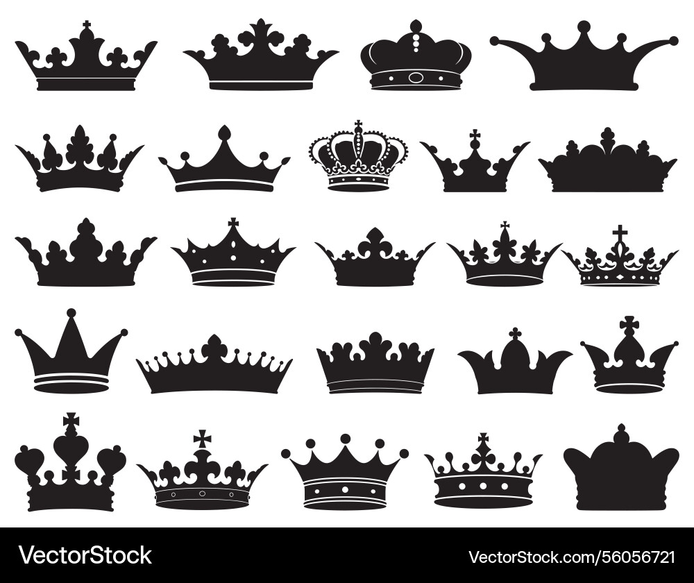 Crown silhouette Royalty Free Vector Image - VectorStock