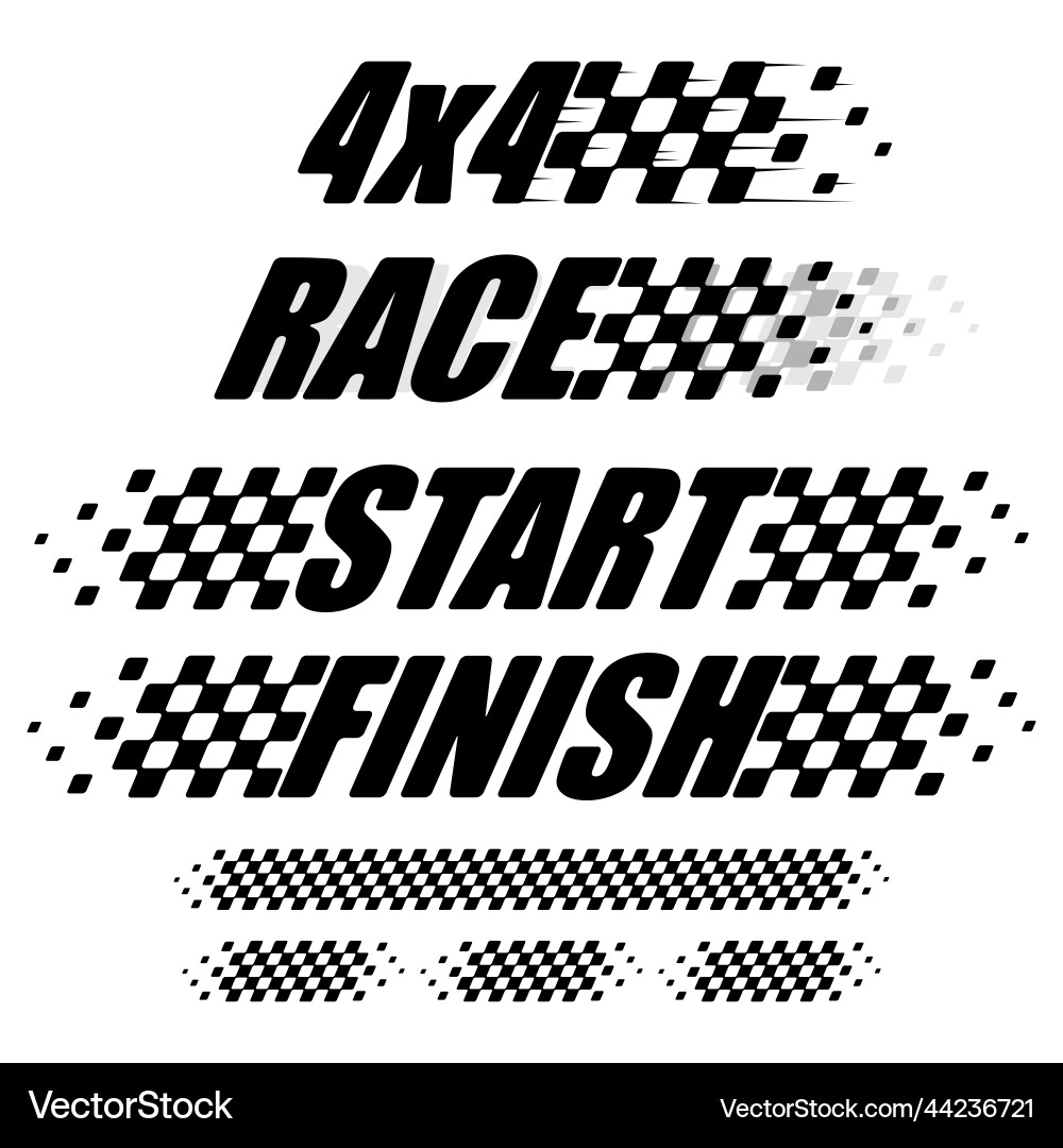 Different lines flags set Different lines flags set vector image