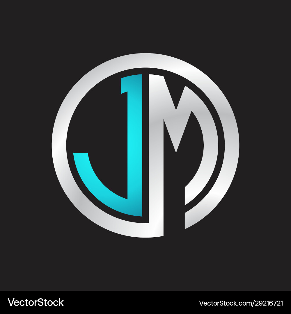 JM Initial Monogram Logo Vector Image