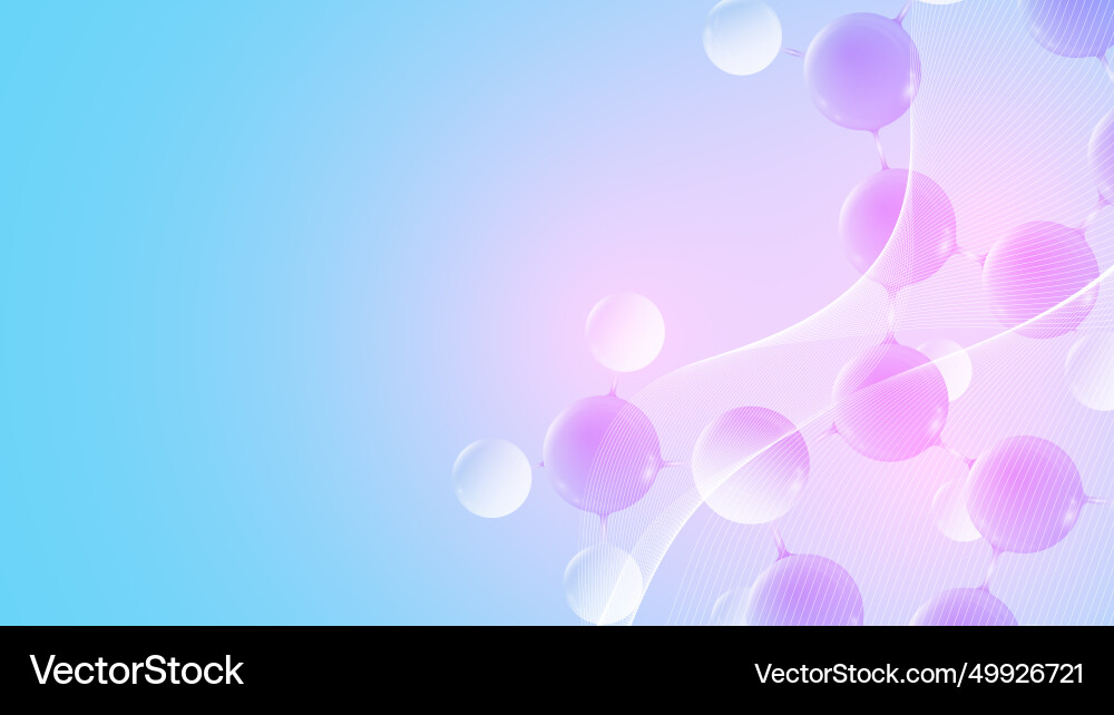 Molecular abstract structure background vector image