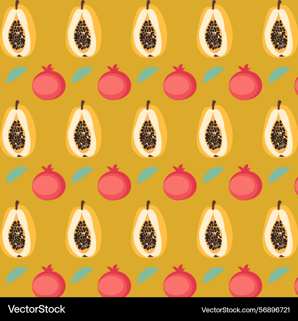 Print seamless pattern with summer fruitspattern Print seamless pattern with summer fruitspattern vector image