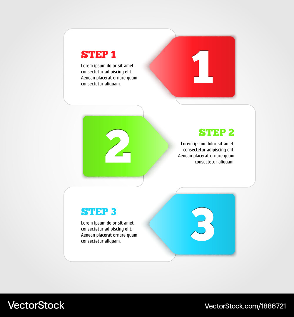 Progress Steps - Numbers vector image