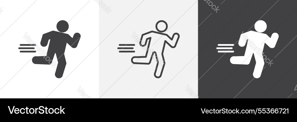 Running icons collection graphic designs for ui Running icons collection graphic designs for ui vector image