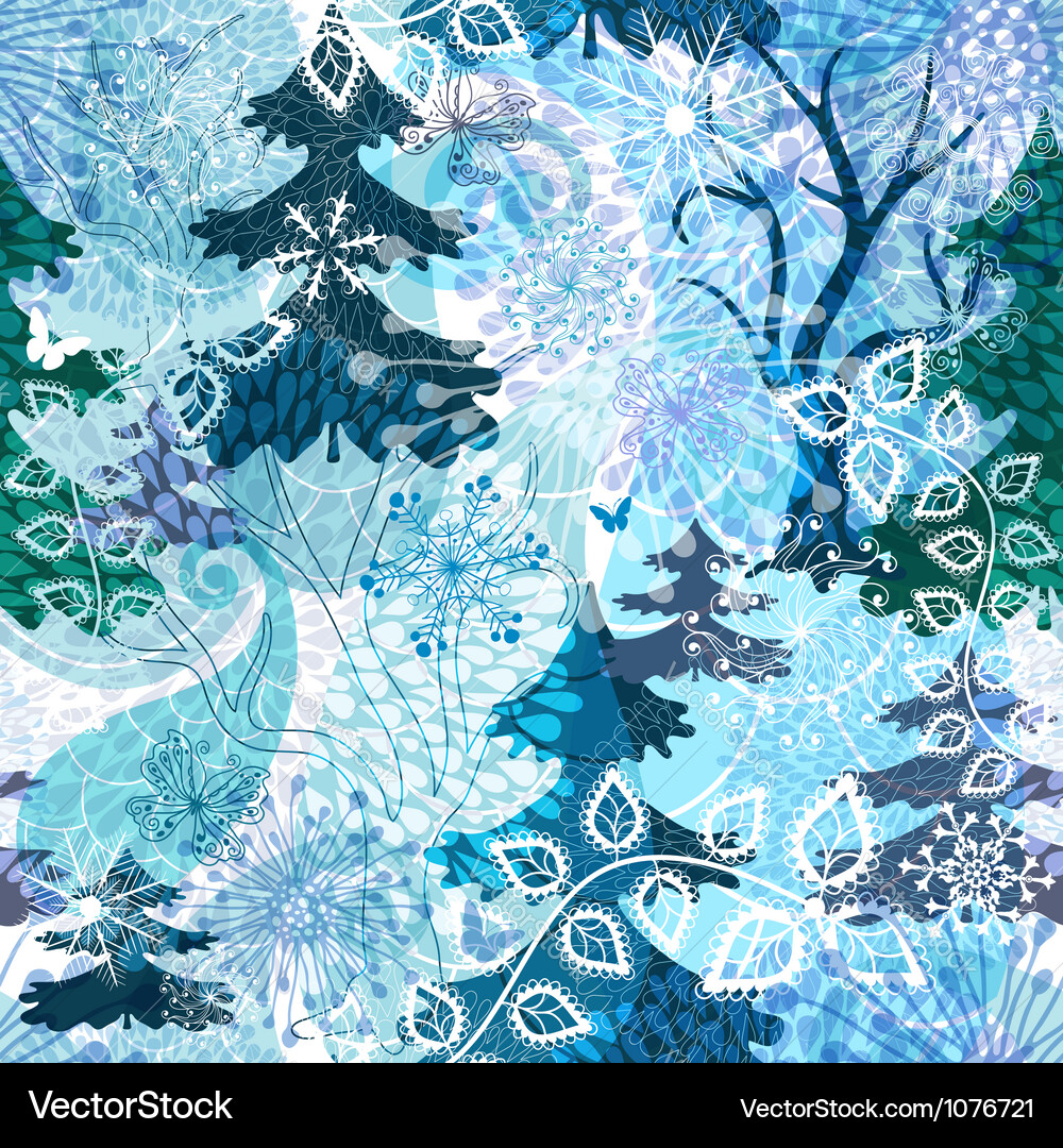 Winter Snowflake Pattern Vector Image