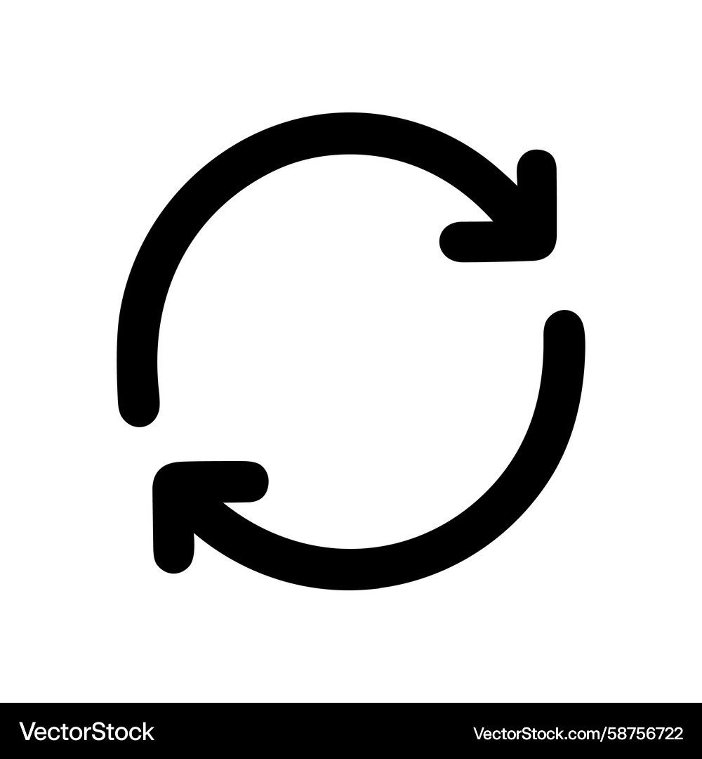 Circular Arrow Refresh Icon Vector Image