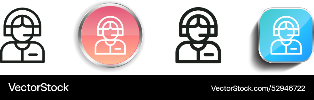 Commentator icon thin linear regular and button Commentator icon thin linear regular and button vector image