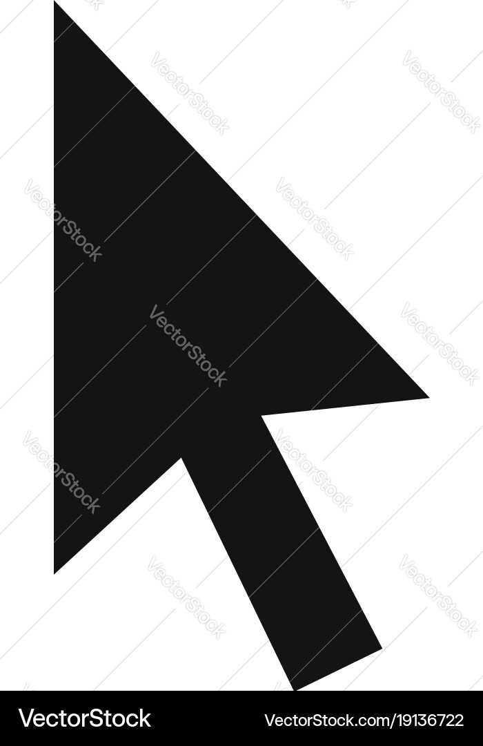 Cursor normal element icon simple black style vector image