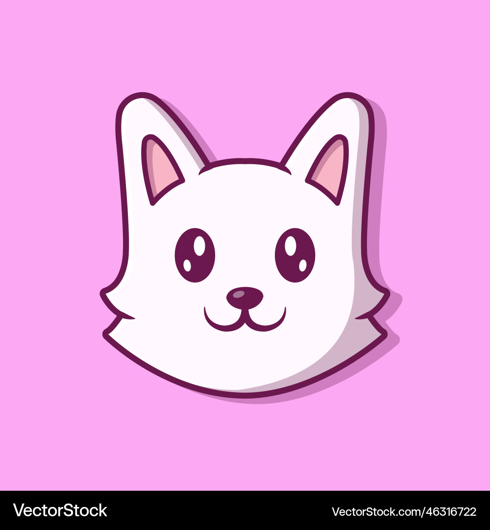 Cute dog face cartoon Royalty Free Vector Image
