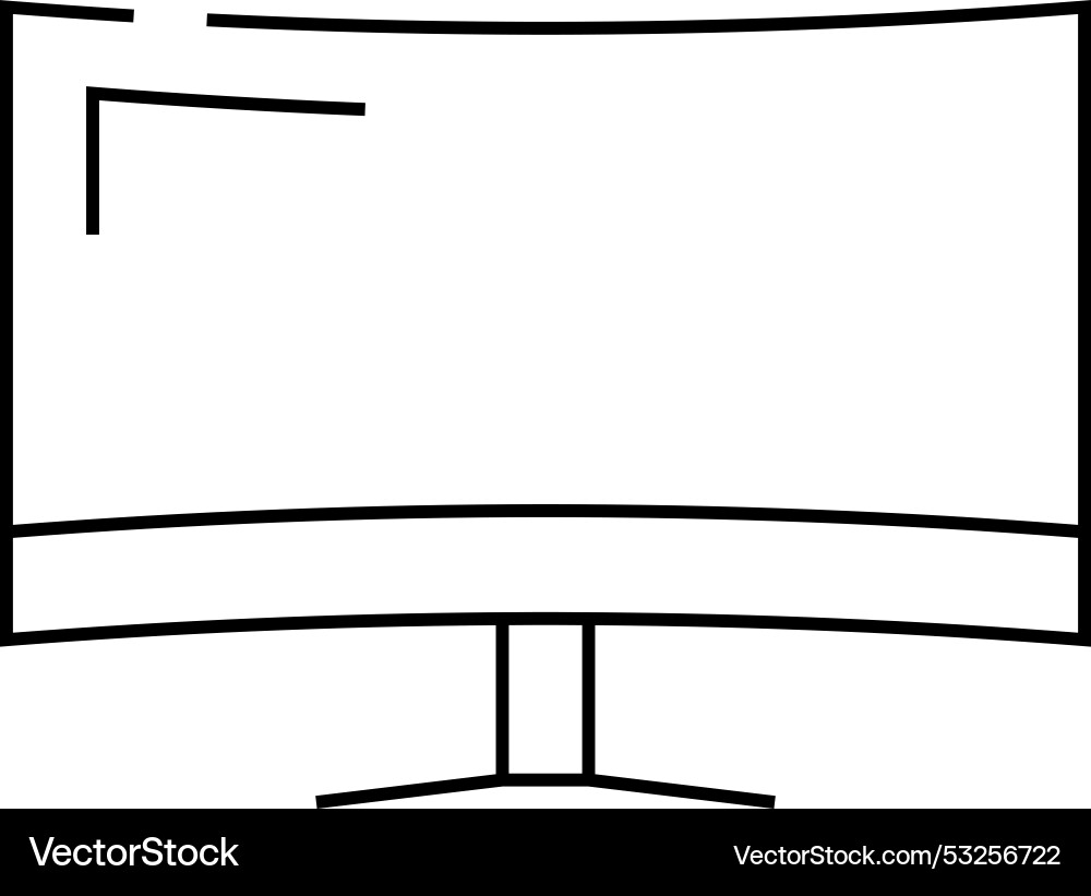 Monitor computer display line icon Monitor computer display line icon vector image