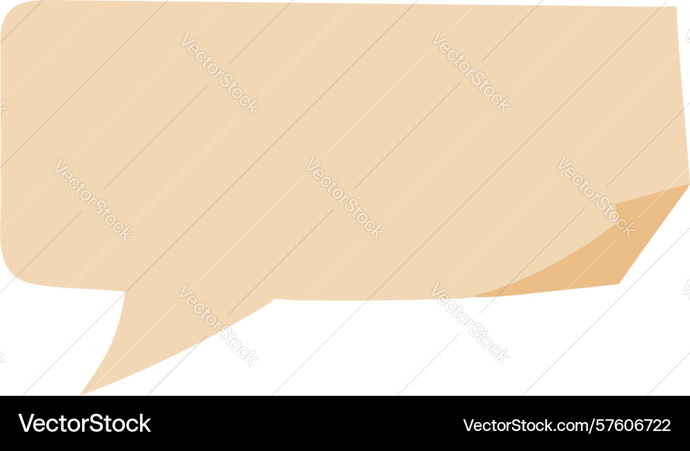 Simple rounded rectangle speech bubble design vector image