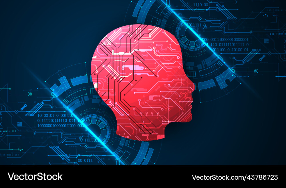 Abstract background on the theme of artificial Vector Image