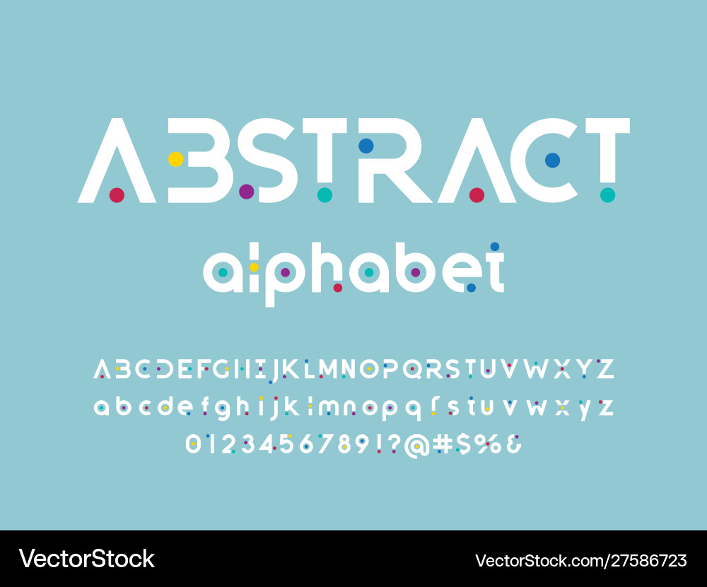 Abstract font Vector Image