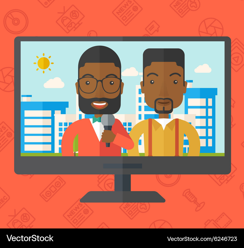 Broadcast interview Vector Image