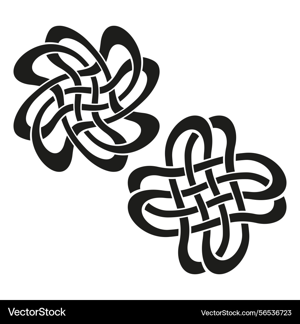 Double knot symbol intertwined loop figure Double knot symbol intertwined loop figure vector image