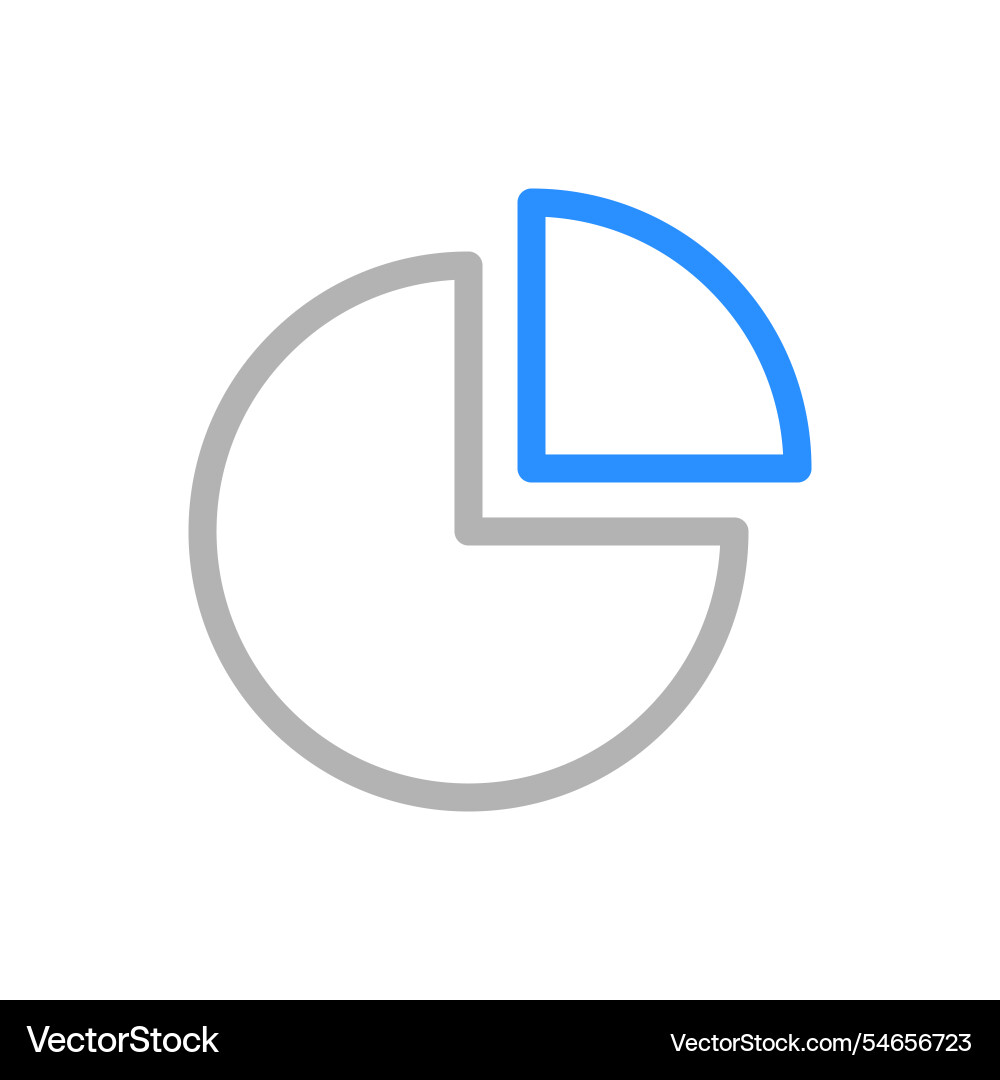 Pie chart icon concept of data analysis vector image