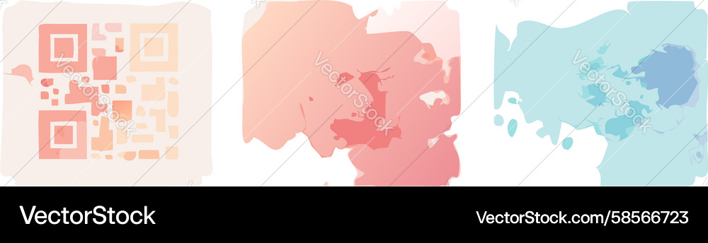 QR Code Location Pins - Digital Map Data Vector Image
