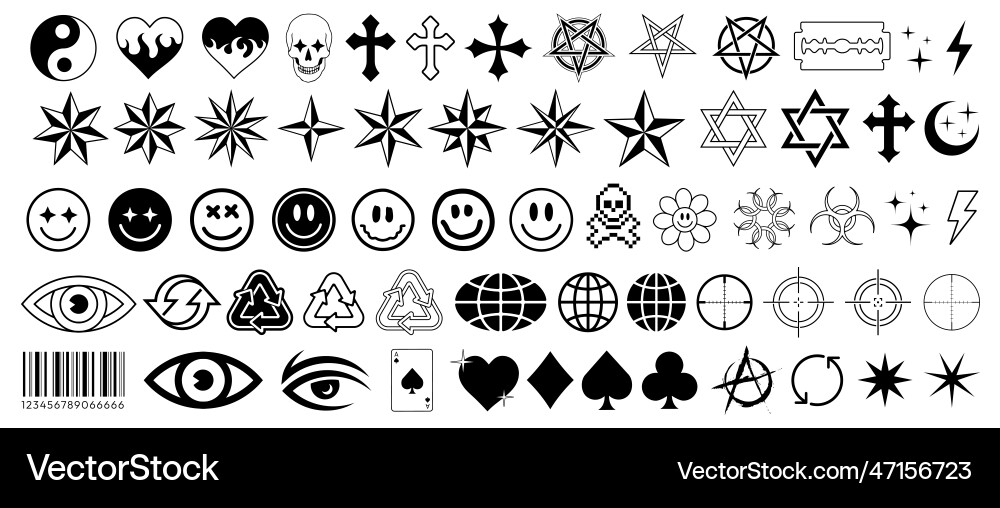Set of abstract trendy graphics collection Set of abstract trendy graphics collection vector image