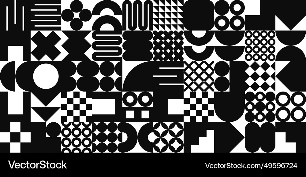 Brutalist geometric texture with simple shapes Brutalist geometric texture with simple shapes vector image