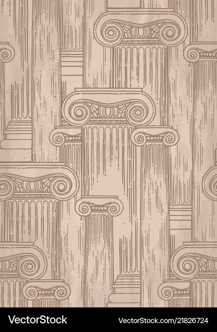 Classical pattern of ancient columns drawn Classical pattern of ancient columns drawn vector image