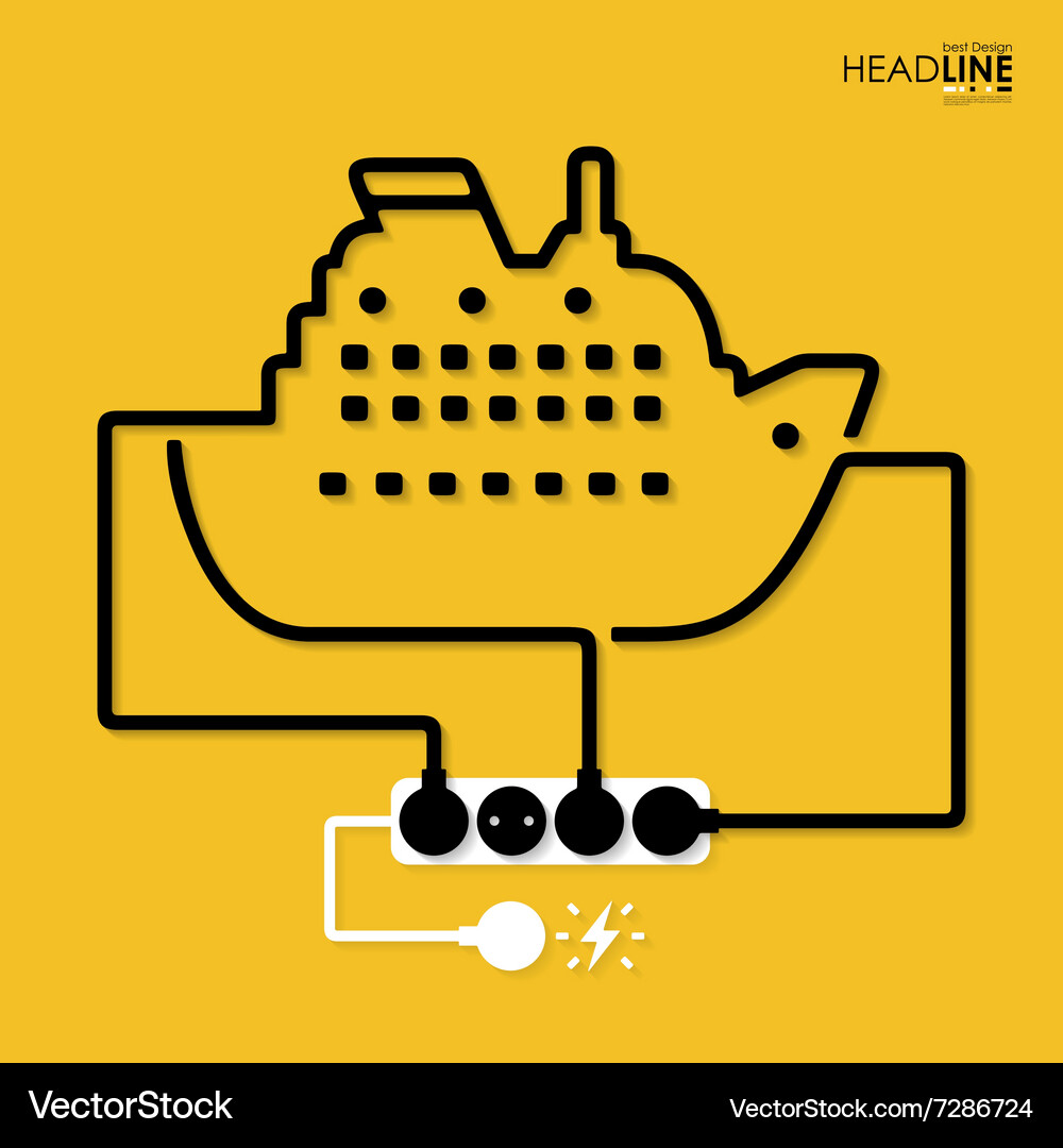 Connection flat design navigation Vector Image