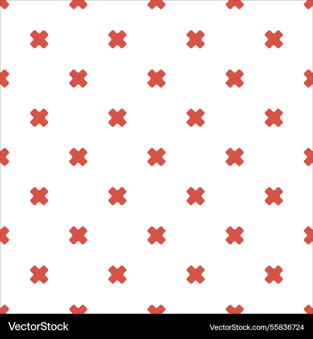 Cross seamless pattern vector image