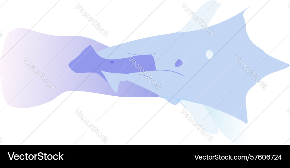 Elegant flowing gradient abstract shape vector image