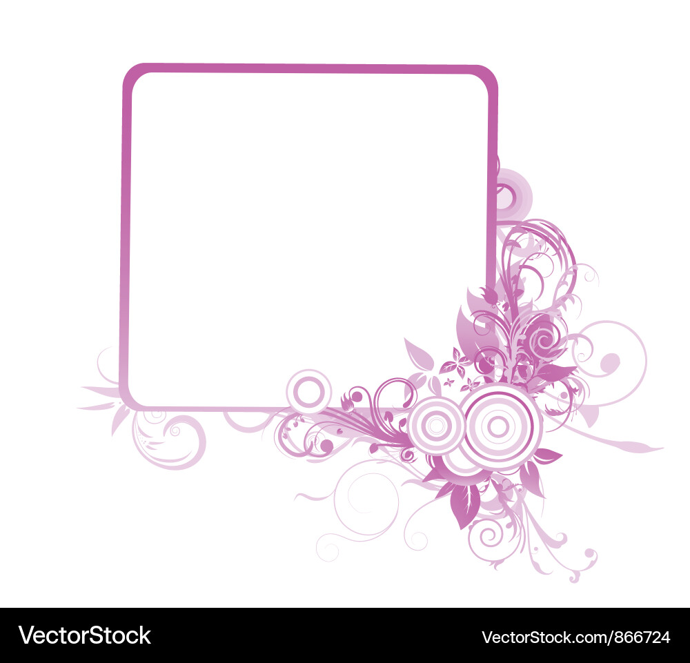 Floral frame with space for text Vector Image