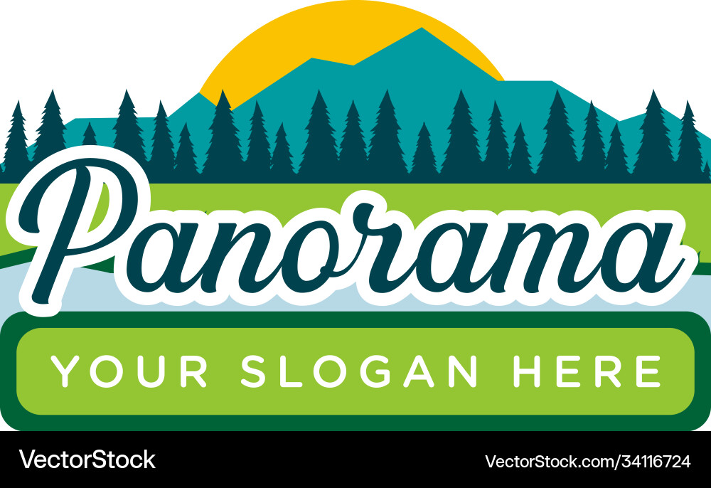 Panorama Logo Design Panorama Logo Design vektorbild