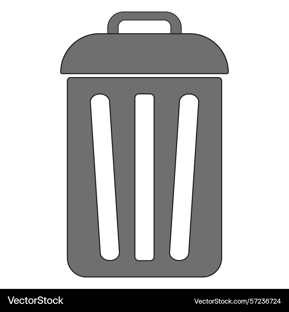 Trash bin icon garbage container symbol Vector Image
