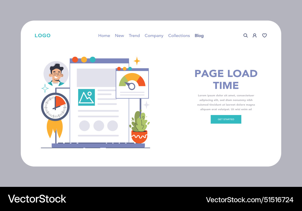 Website analysis web or landing conversion rate Website analysis web or landing conversion rate vector image
