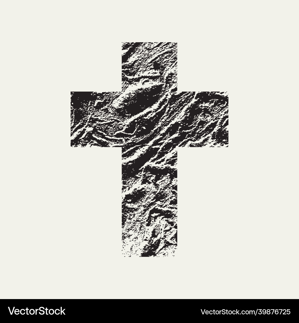 Abstract textured cross on a light background Abstract textured cross on a light background vector image