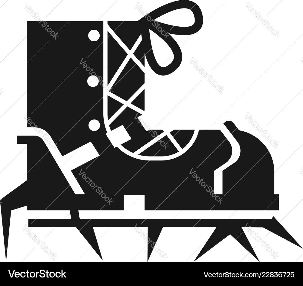 Climb spike boot icon simple style Vector Image